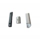 Kit sistem inchidere magnetic usa balcon cu maner tip scoica, Alb, profil 13 mm, Vorne