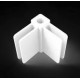 Coltar 40 x 20 pentru profil rectangular Aluminiu Alb