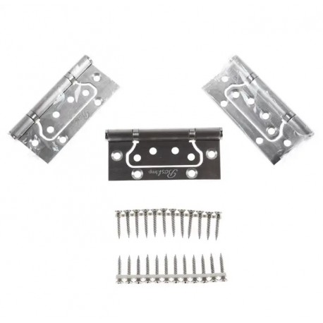 Balama tip fluture, pentru usi, aliaj metalic, 100 x 47 x 2.3 mm, set 3 bucati