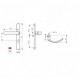Maner usa de exterior cu sild, cu arc, culoare Bronz, 92 x 32 mm, Jowisz, material aluminiu
