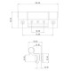 Set 2 balamale rapide 100/50 mm Skala, pentru ușă termopan din aluminiu, alb