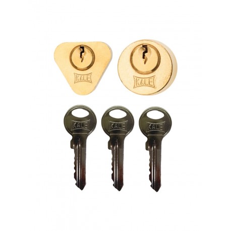 Set cilindri RIM KALE 164 UY Ø26 mm, pentru broască aplicată, 3 chei incluse, alamă MS58, EN1303”