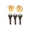 Set cilindri RIM KALE 164 UY Ø26 mm, pentru broască aplicată, 3 chei incluse, alamă MS58, EN1303”