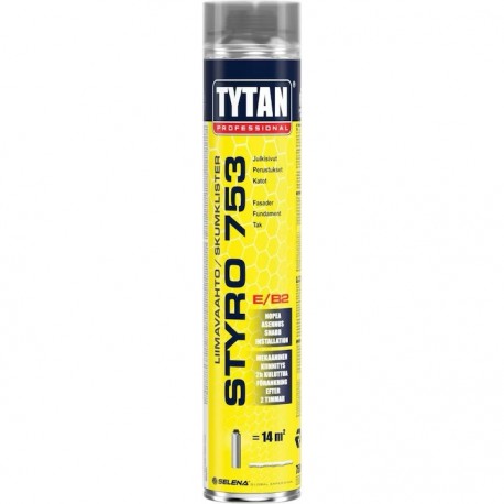 Adeziv Spumă Polistiren Tytan Styro 753, 750ml, Aplicare Pistol - Ecosistem Solidon