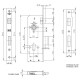 Broască Kale 152R 40/85 mm – uși PVC, aluminiu și lemn | interax 85 mm