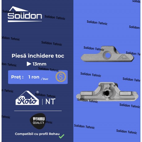 Piesa inchidere toc 13mm Roto NT (Rehau)