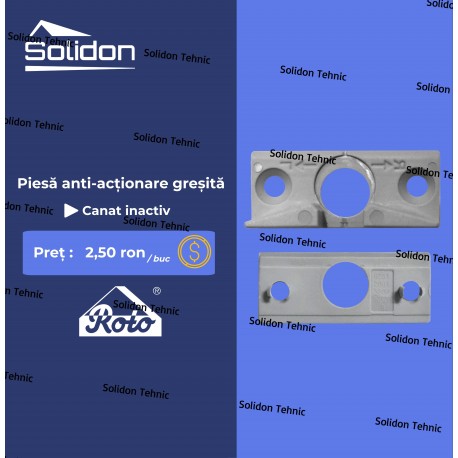 Piesa anti-actionare gresita canat inactiv Roto